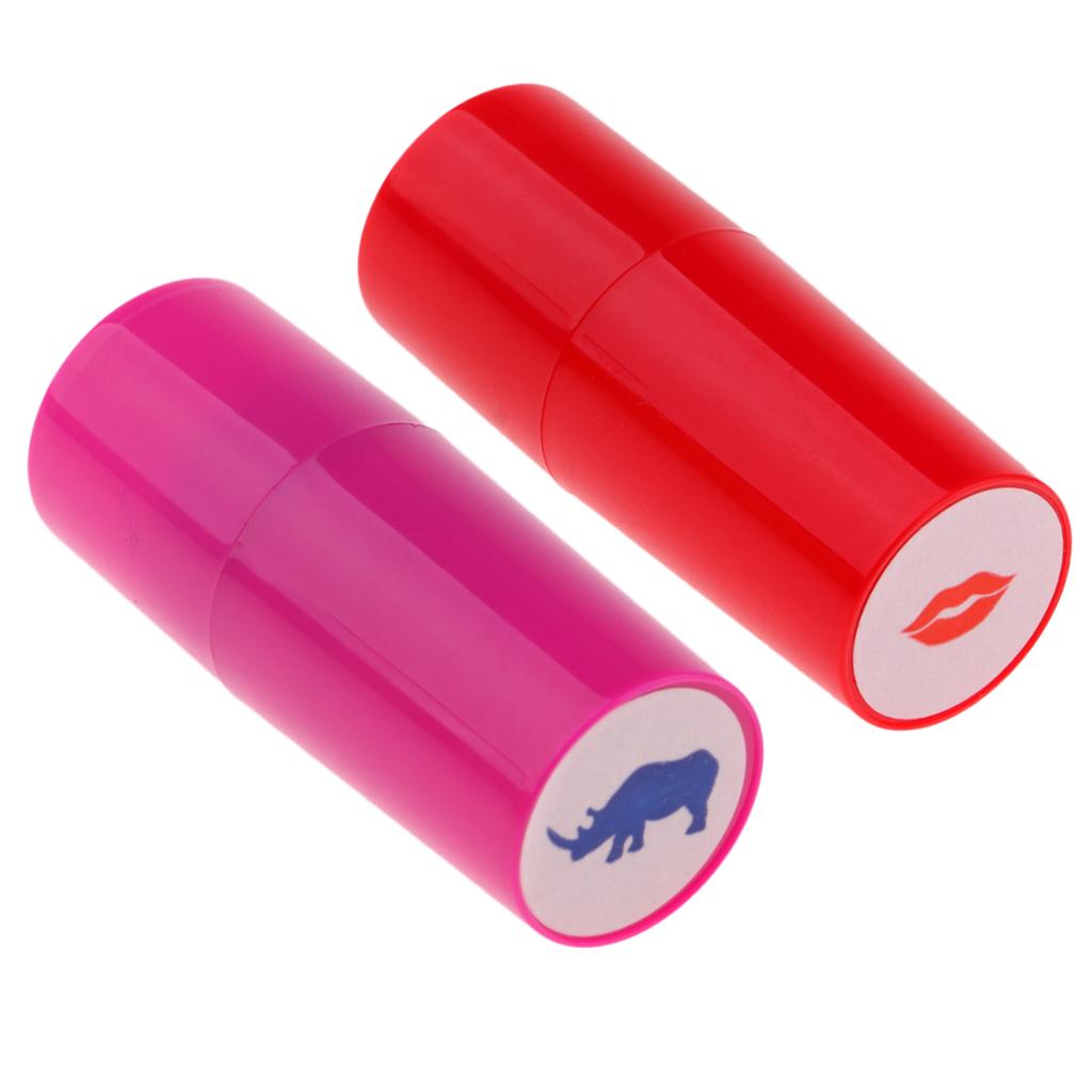 2 Pieces Colorfast Golf Ball Stamper Marker Impression Seal Lips+Rhinoceros