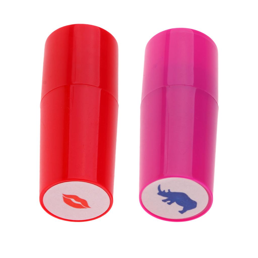 2 Pieces Colorfast Golf Ball Stamper Marker Impression Seal Lips+Rhinoceros