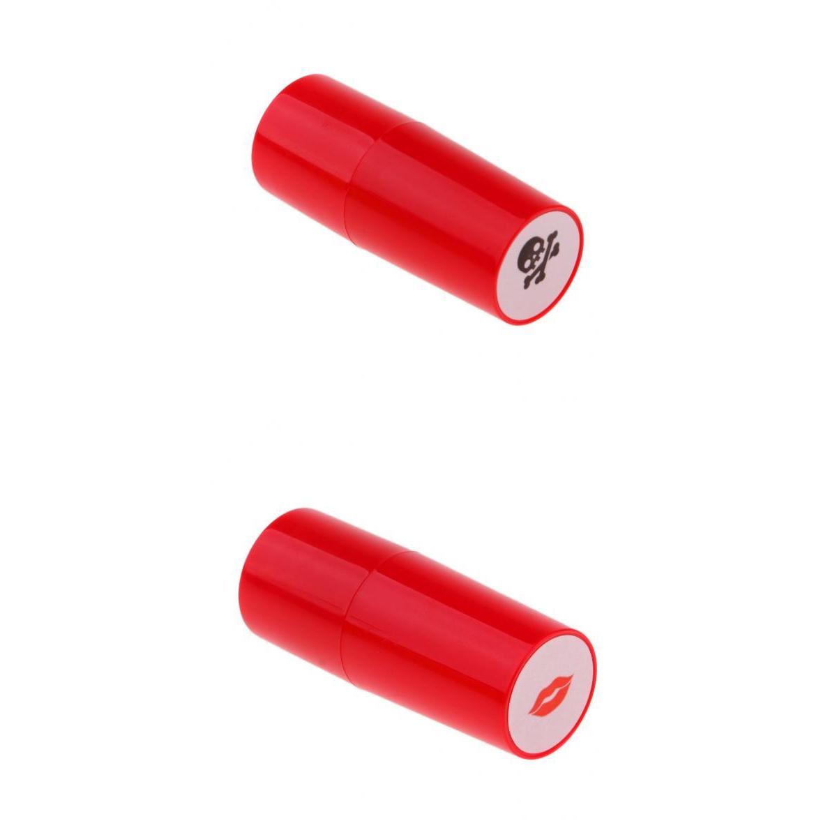 2 Pieces Colorfast Golf Ball Stamper Marker Impression Seal Lips+Skull
