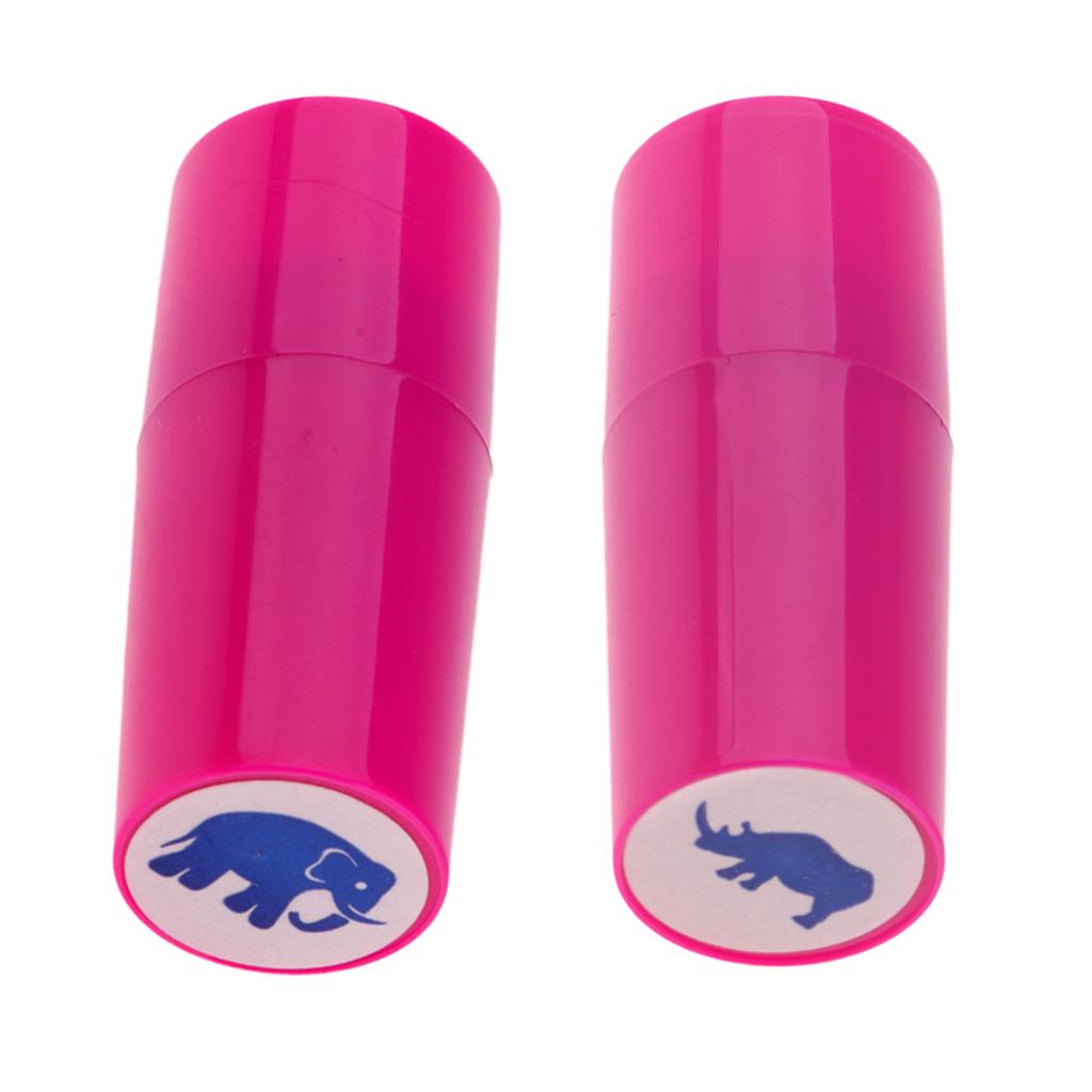 2 Pieces Colorfast Golf Ball Stamper Marker Impression Elephant+Rhinoceros
