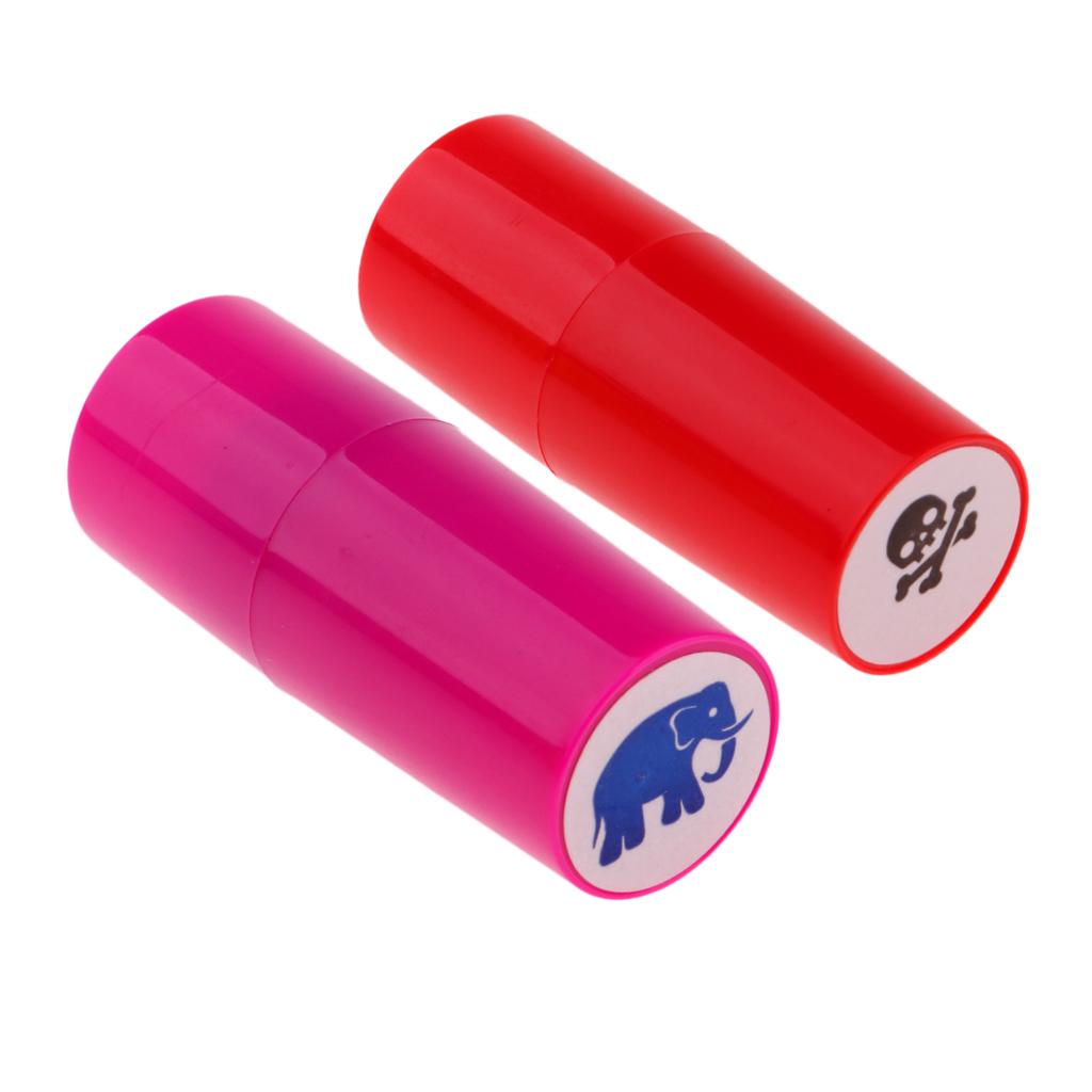 2 Pieces Colorfast Golf Ball Stamper Marker Impression Seal Elephant+Skull