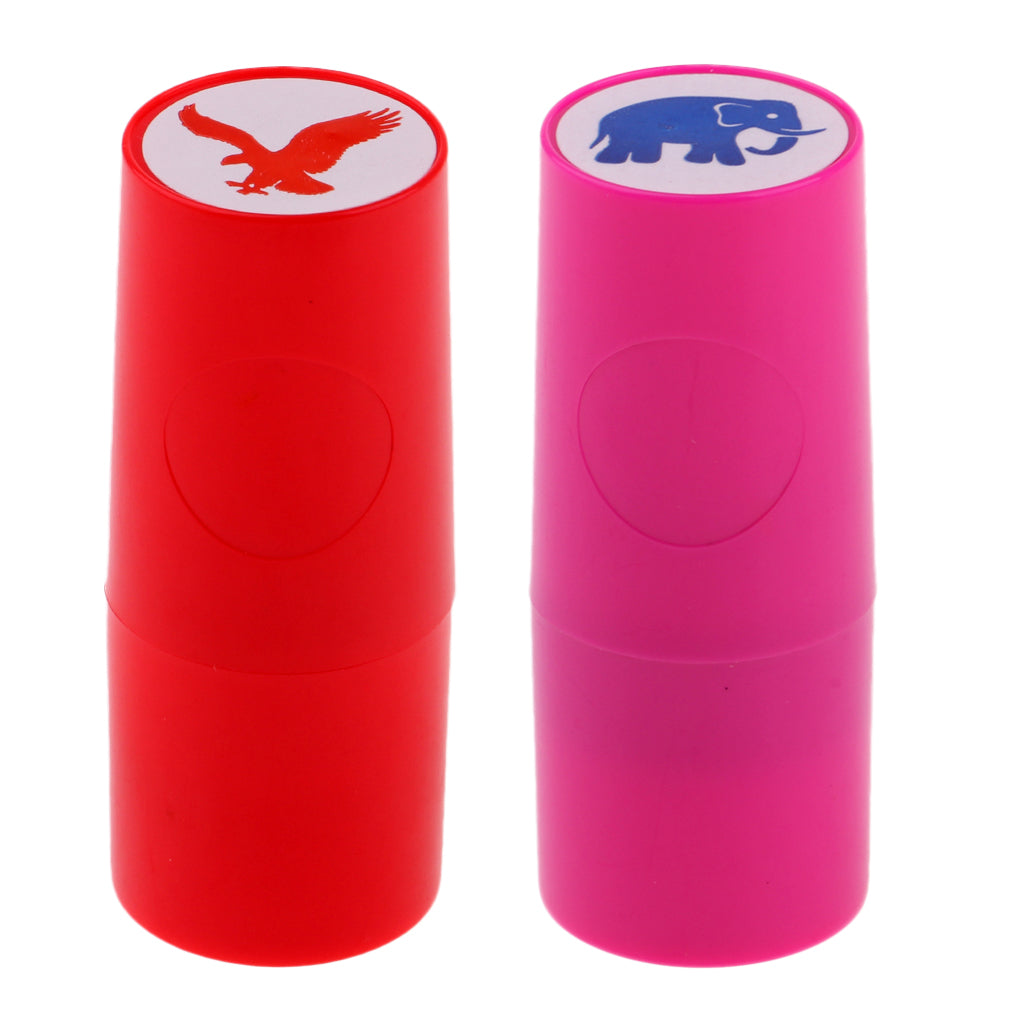 2 Pieces Colorfast Golf Ball Stamper Marker Impression Seal Elephant+Eagle