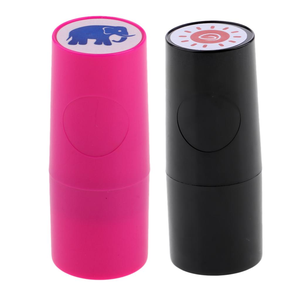 2 Pieces Colorfast Golf Ball Stamper Marker Impression Seal Sun & Elephant
