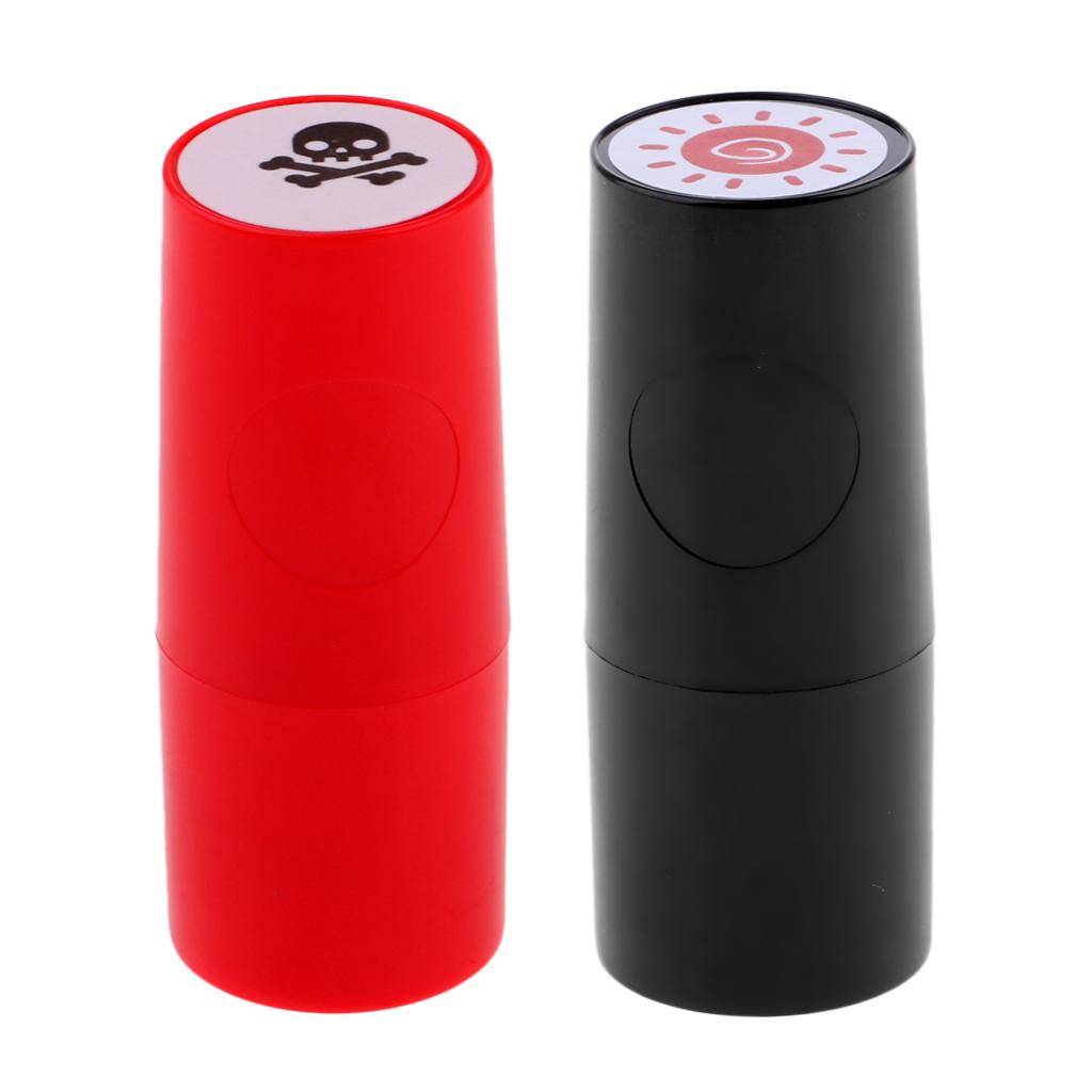 2 Pieces Colorfast Golf Ball Stamper Marker Impression Seal Sun & Skull