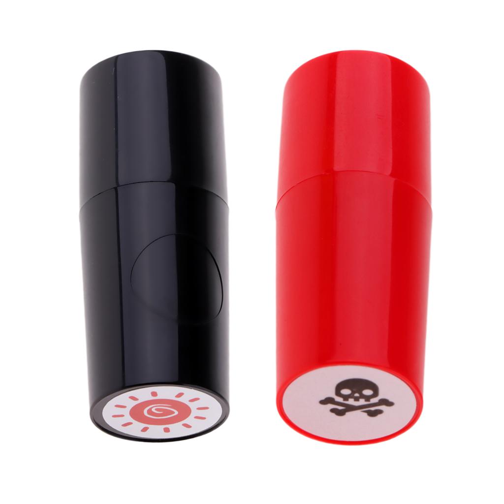 2 Pieces Colorfast Golf Ball Stamper Marker Impression Seal Sun & Skull