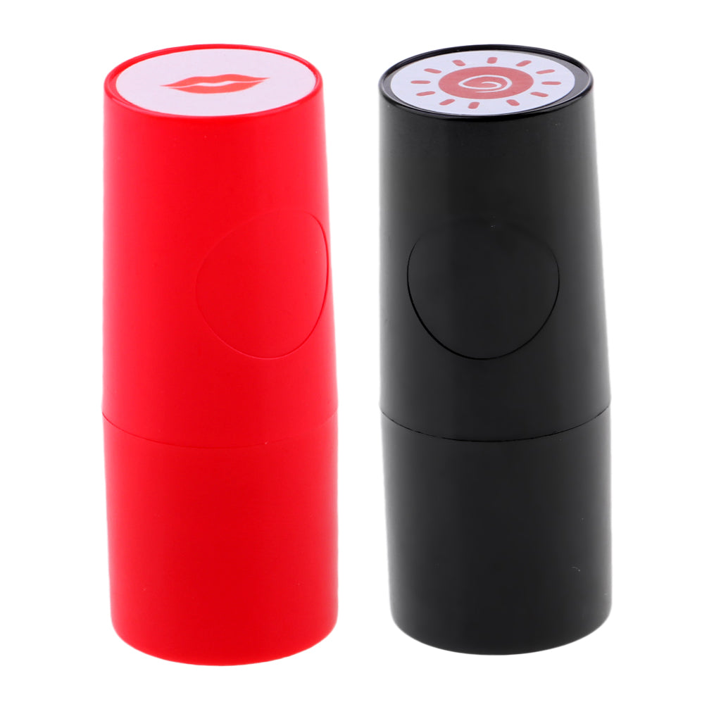 2 Piece Colorfast Golf Ball Stamper Marker Impression Seal Sun & Lips Design