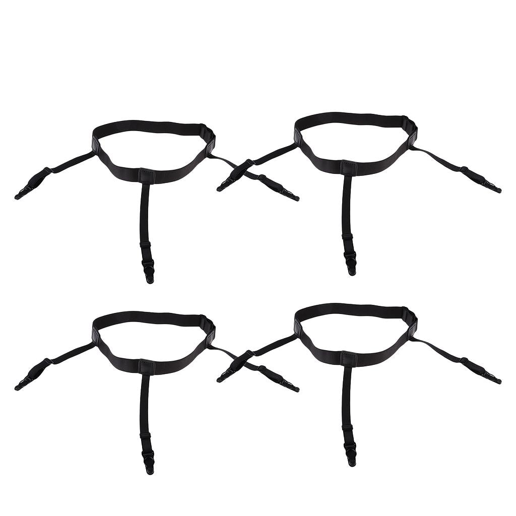 2 Pairs Men Elastic Shirt Stay Holder Garter Belt Clamp Non-slip Suspender