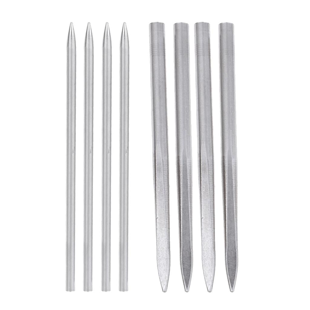 8 Pieces Stainless Steel Paracord Fid Lacing Stitching Braiding Needles Tool