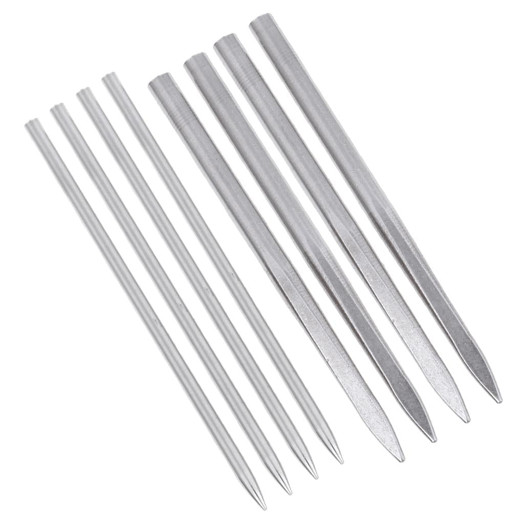 8 Pieces Stainless Steel Paracord Fid Lacing Stitching Braiding Needles Tool