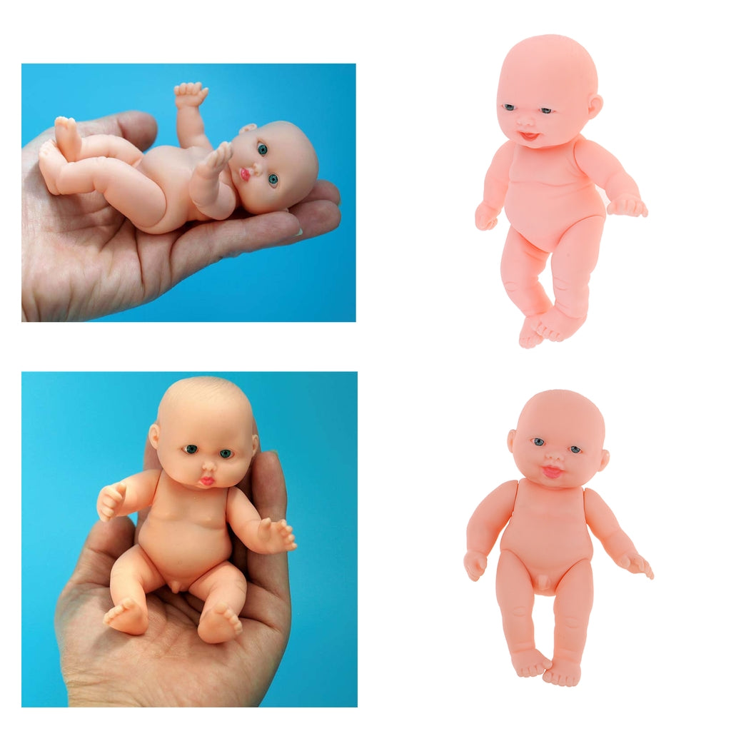 2Pcs 11cm Realistic Baby Doll Vinyl Newborn Infant Simulation Model Kids Toy