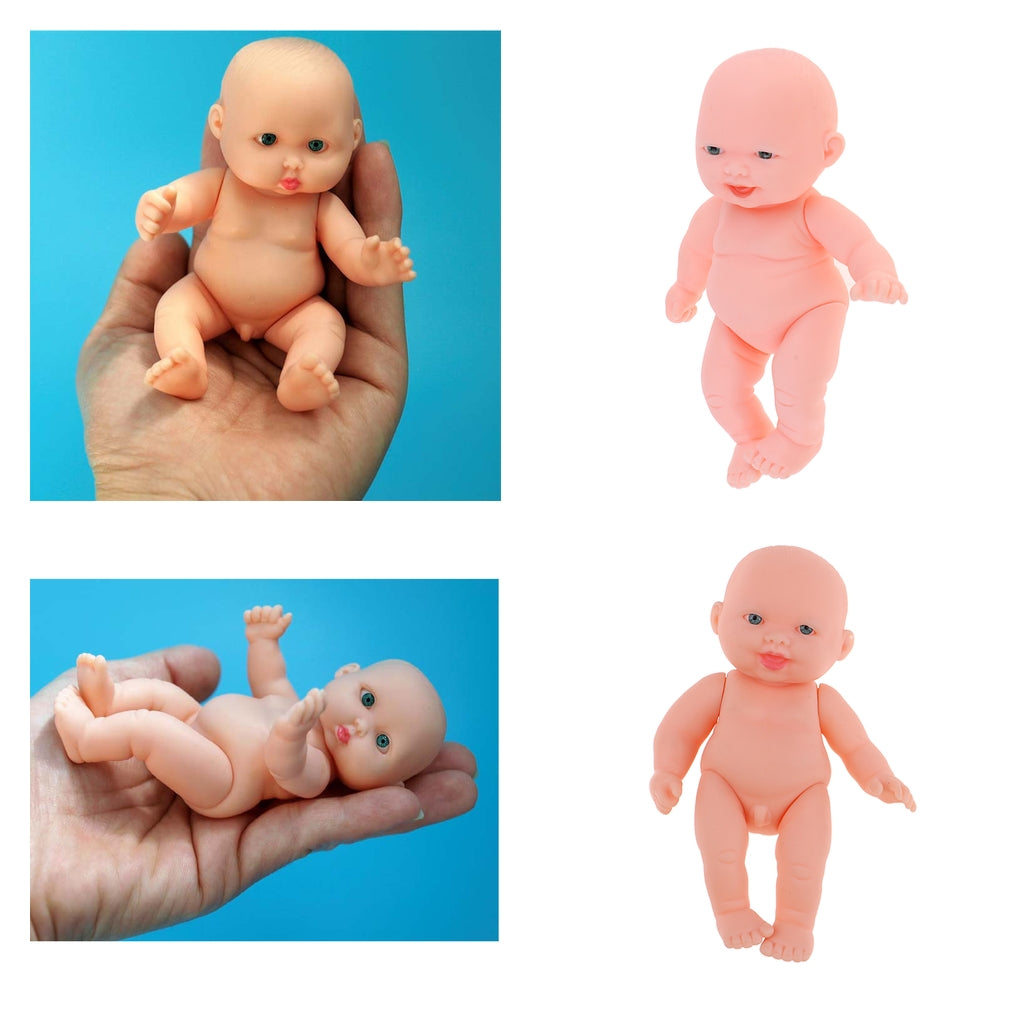 2Pcs 11cm Realistic Baby Doll Vinyl Newborn Infant Simulation Model Kids Toy