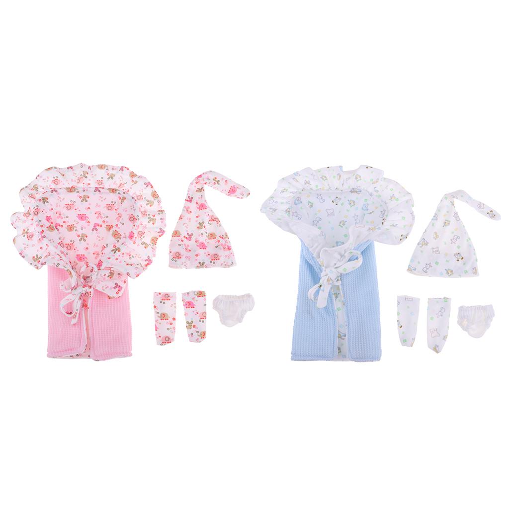 2Set Cotton Hat Blanket Underpants Set for 26-28cm Newborn Baby Doll Clothes