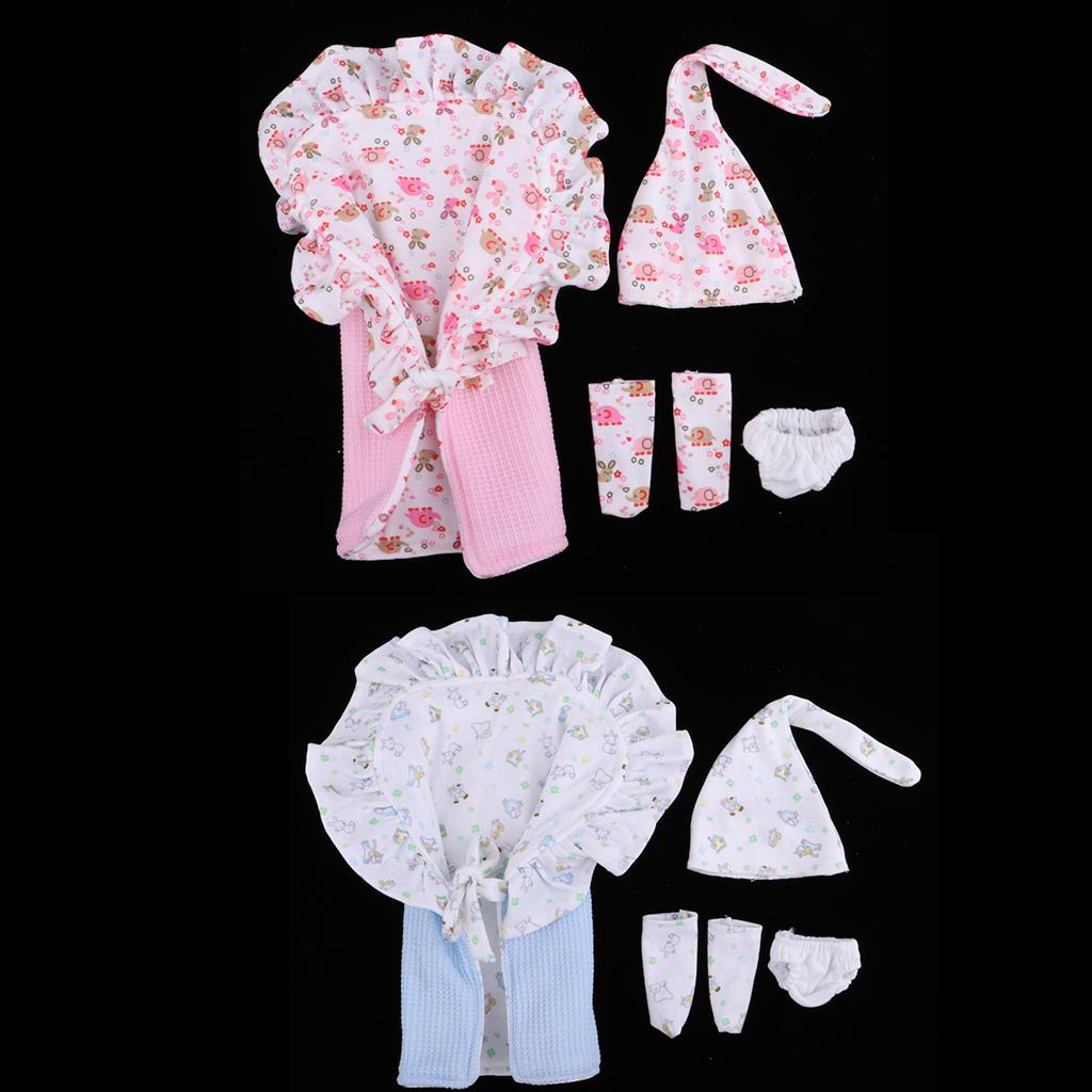 2Set Cotton Hat Blanket Underpants Set for 26-28cm Newborn Baby Doll Clothes