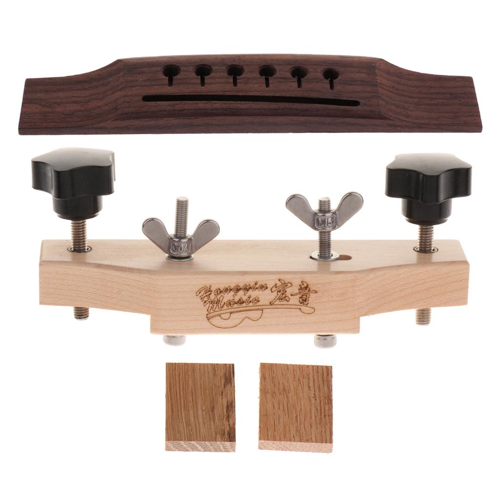 1 Set Guitar Bridge Clamp with Rosewood Bridge Guitar Accessory