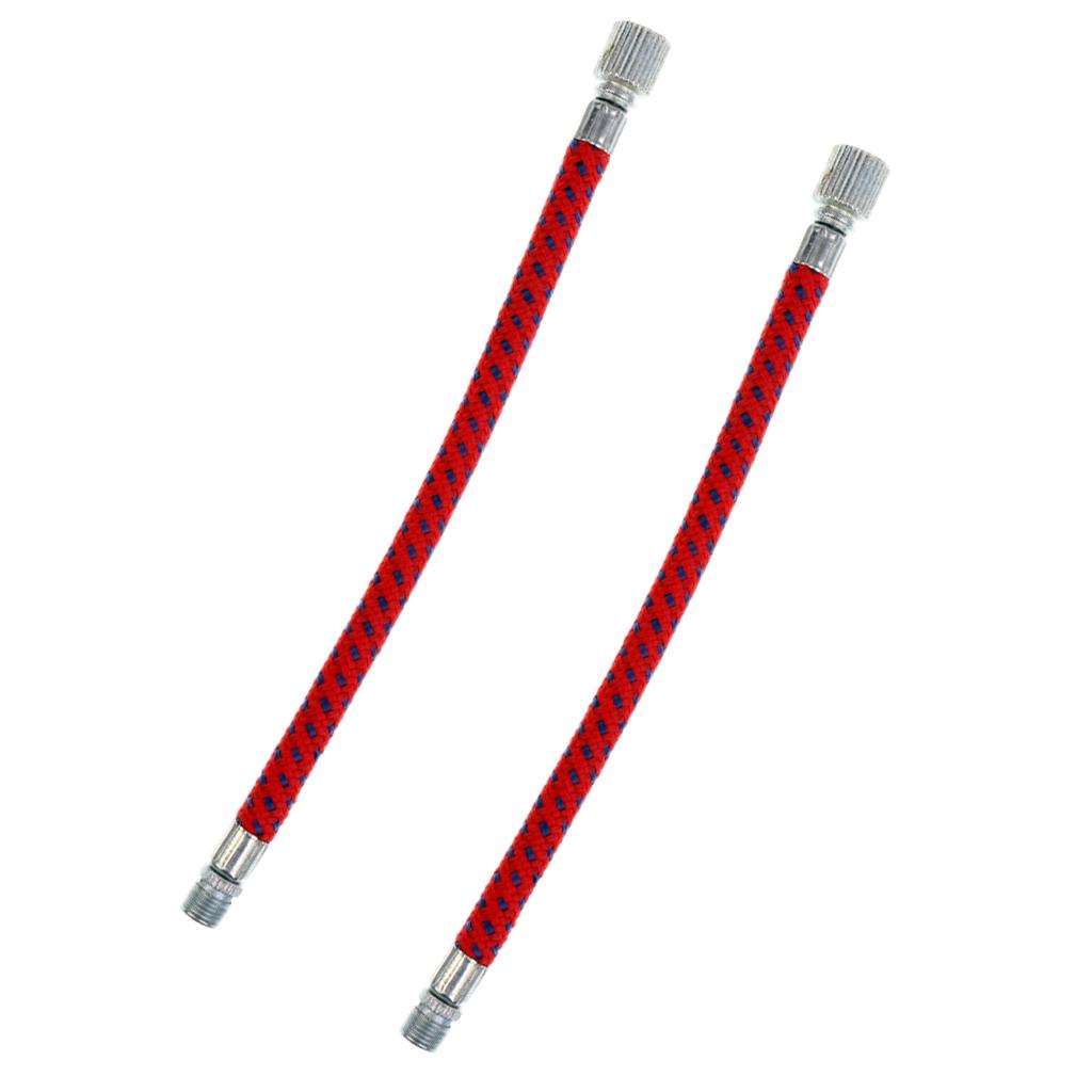 2Pcs Bike Pump Extension Hose Replacement Valve Air Pump Inflator Tube Parts