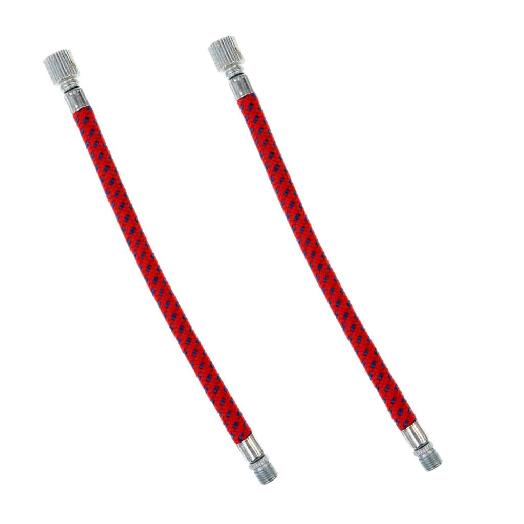 2Pcs Bike Pump Extension Hose Replacement Valve Air Pump Inflator Tube Parts