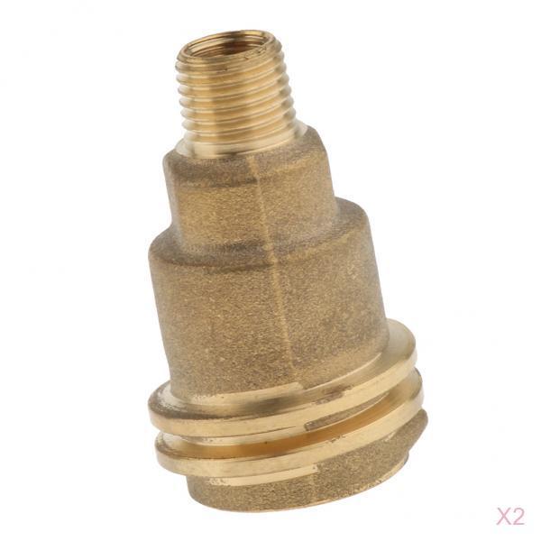 2PCS QCC1 ACME Nut Propane Gas Fitting Adapter with 1/4Inch Male Pipe Thread