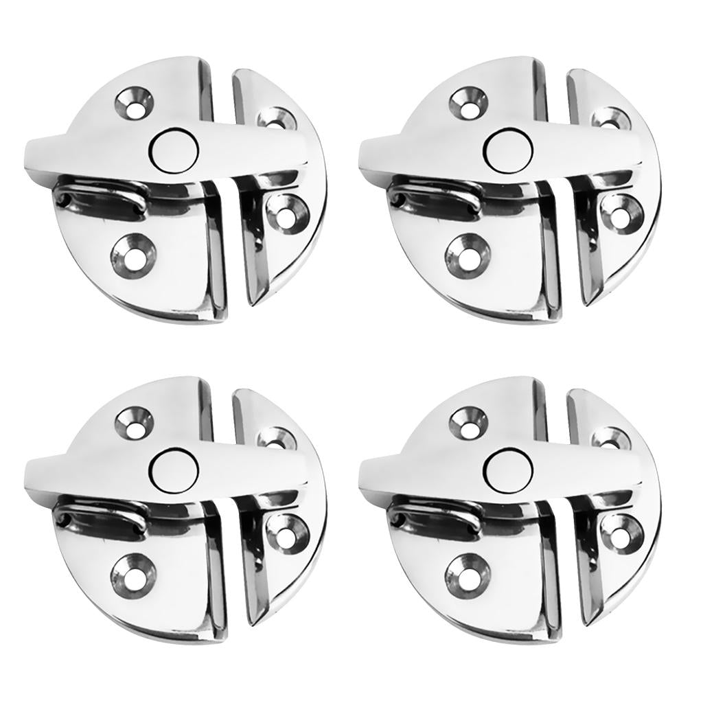 4 Pieces 316 Stainless Steel Twist Lock Round Marine Boat Door Catch Latch