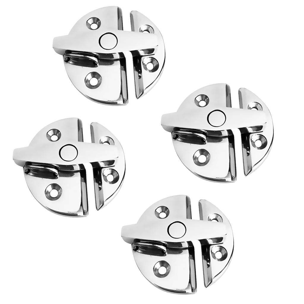 4 Pieces 316 Stainless Steel Twist Lock Round Marine Boat Door Catch Latch