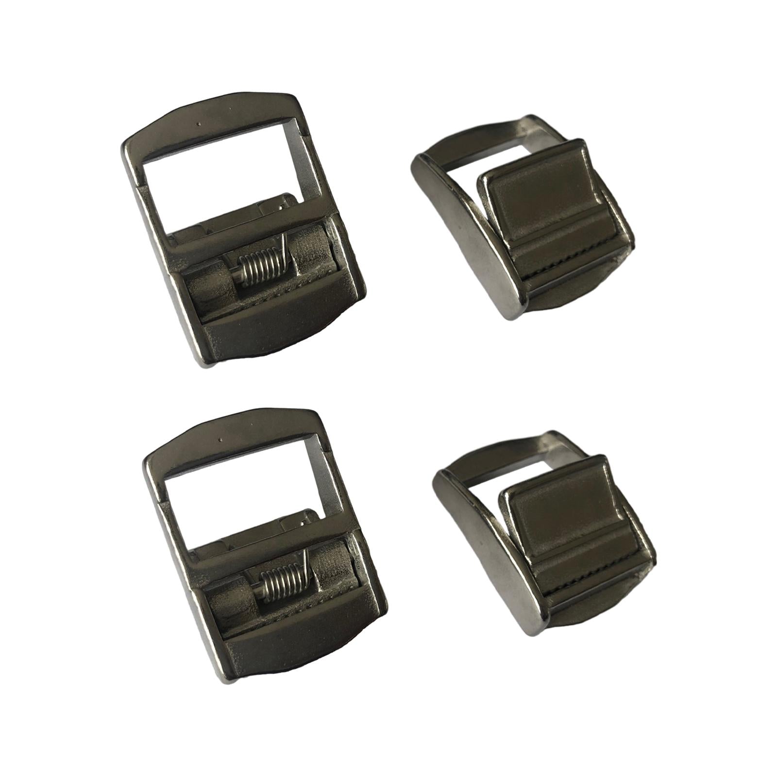 4 Pieces 25mm 316 Stainless Steel Cam Buckle for Tie-Down Straps