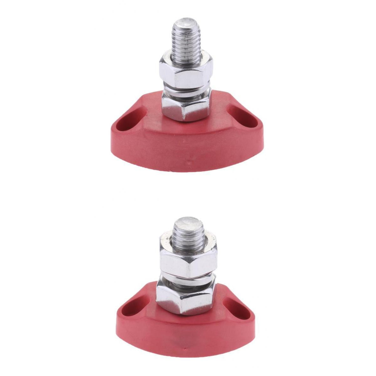 2Pieces Junction Block Power Post Set Insulated Terminal Stud 6mm & 8mm