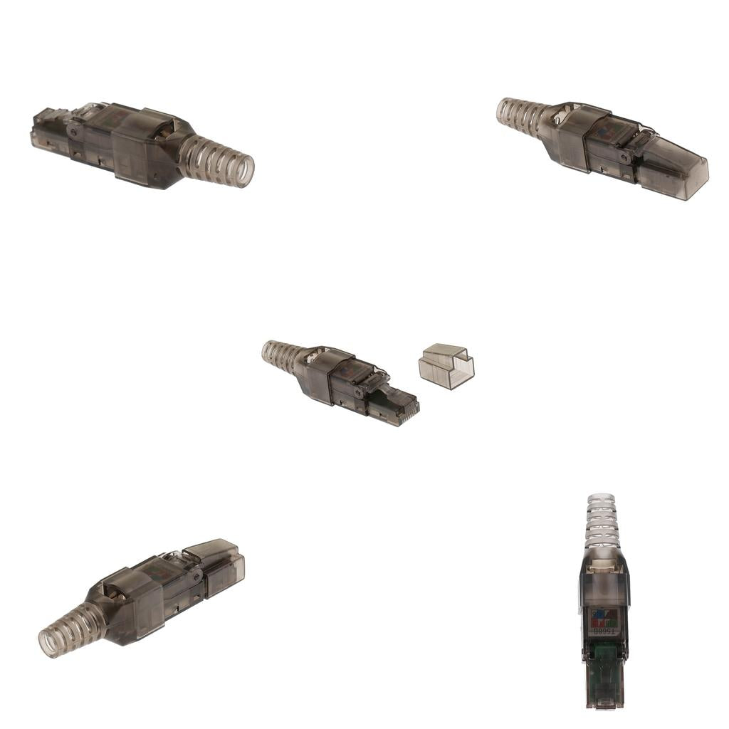 5Pieces CAT6A Network Connector Modular Plugs Connectors Ethernet