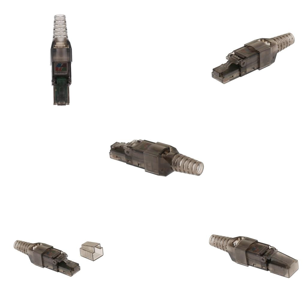 5Pieces CAT6A Network Connector Modular Plugs Connectors Ethernet