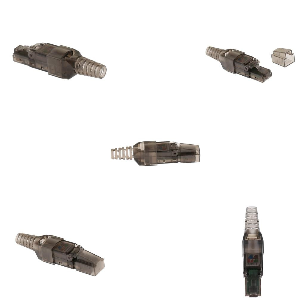 5Pieces CAT6A Network Connector Modular Plugs Connectors Ethernet