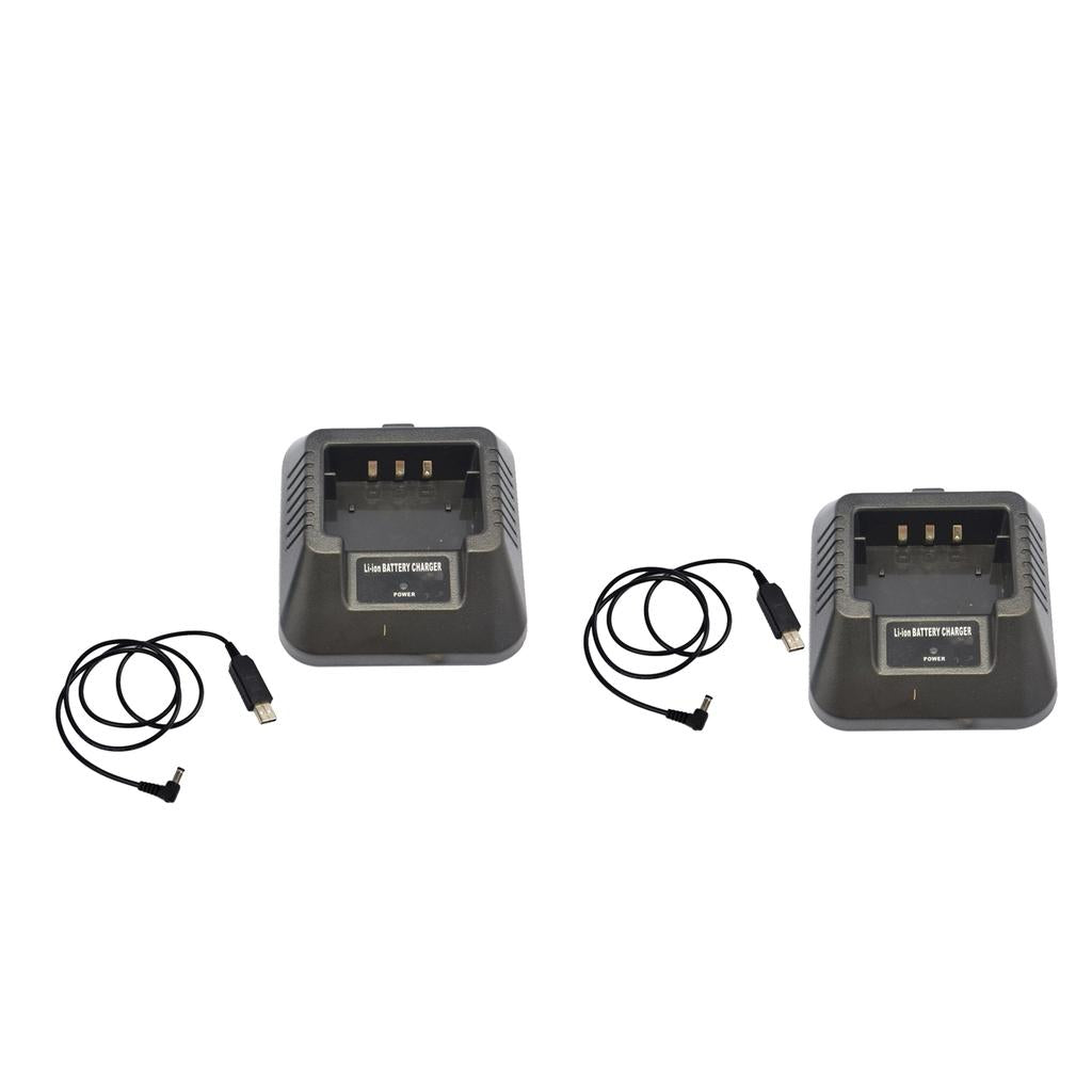 2Pieces USB Charger Adapter for Baofeng UV-5R DM-5R BF-F8HP Plus 2-Way Radio