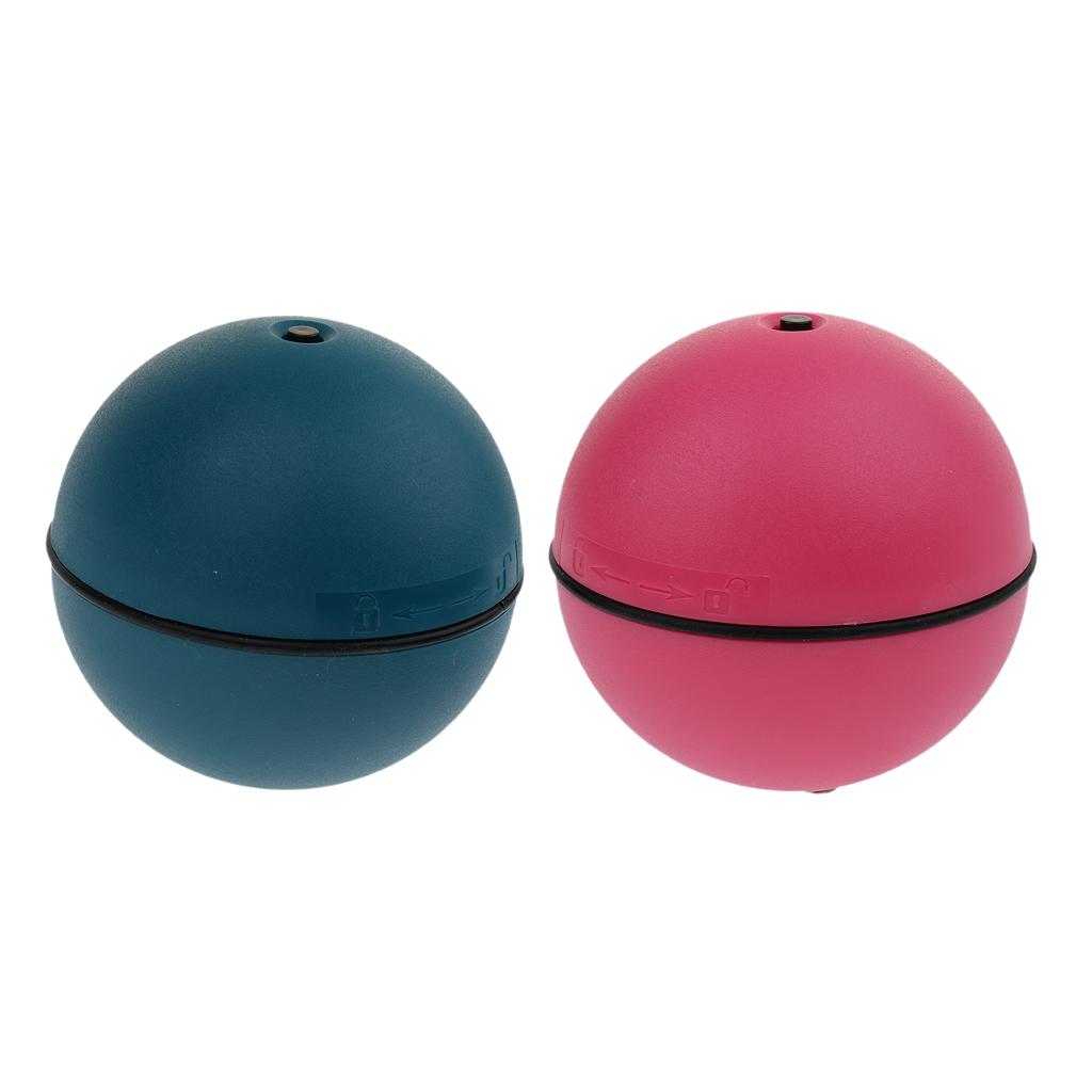 2 Pcs Dog Cat Toys Ball Automatic Kitty Rolling Balls Funny Toy Blue+Red