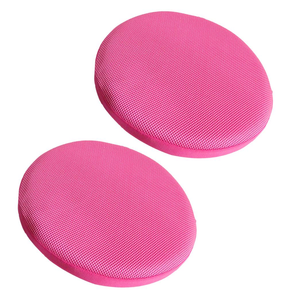 2 x Bar Stool Covers Round Chair Seat Cover Sleeve Protector Hot Pink 33cm
