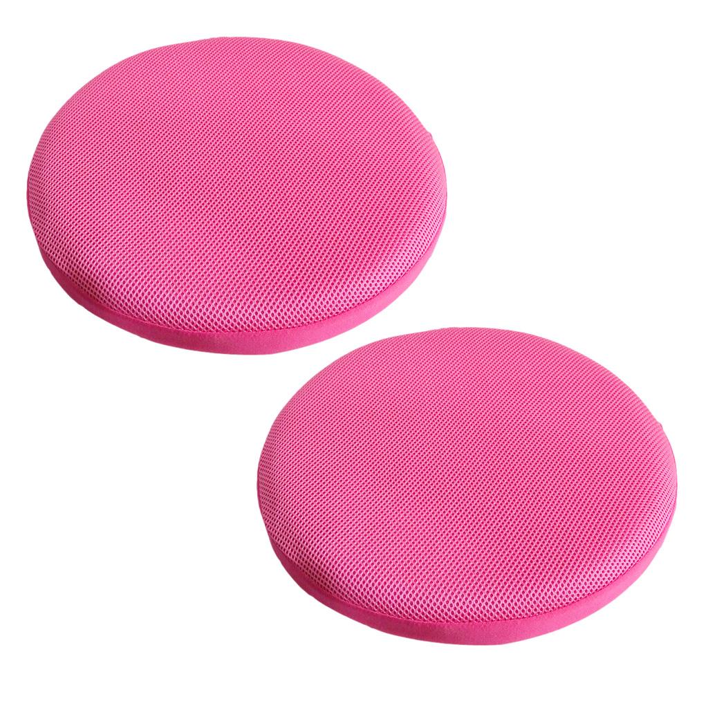 2 x Bar Stool Covers Round Chair Seat Cover Sleeve Protector Hot Pink 33cm