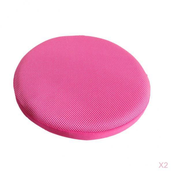 2 x Bar Stool Covers Round Chair Seat Cover Sleeve Protector Hot Pink 33cm