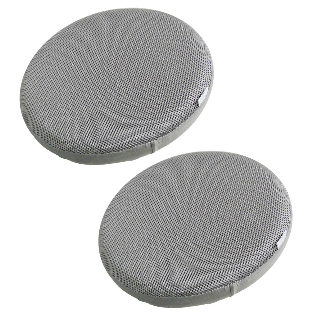 2 x Bar Stool Covers Round Chair Seat Cover Sleeve Protector Gray 33cm