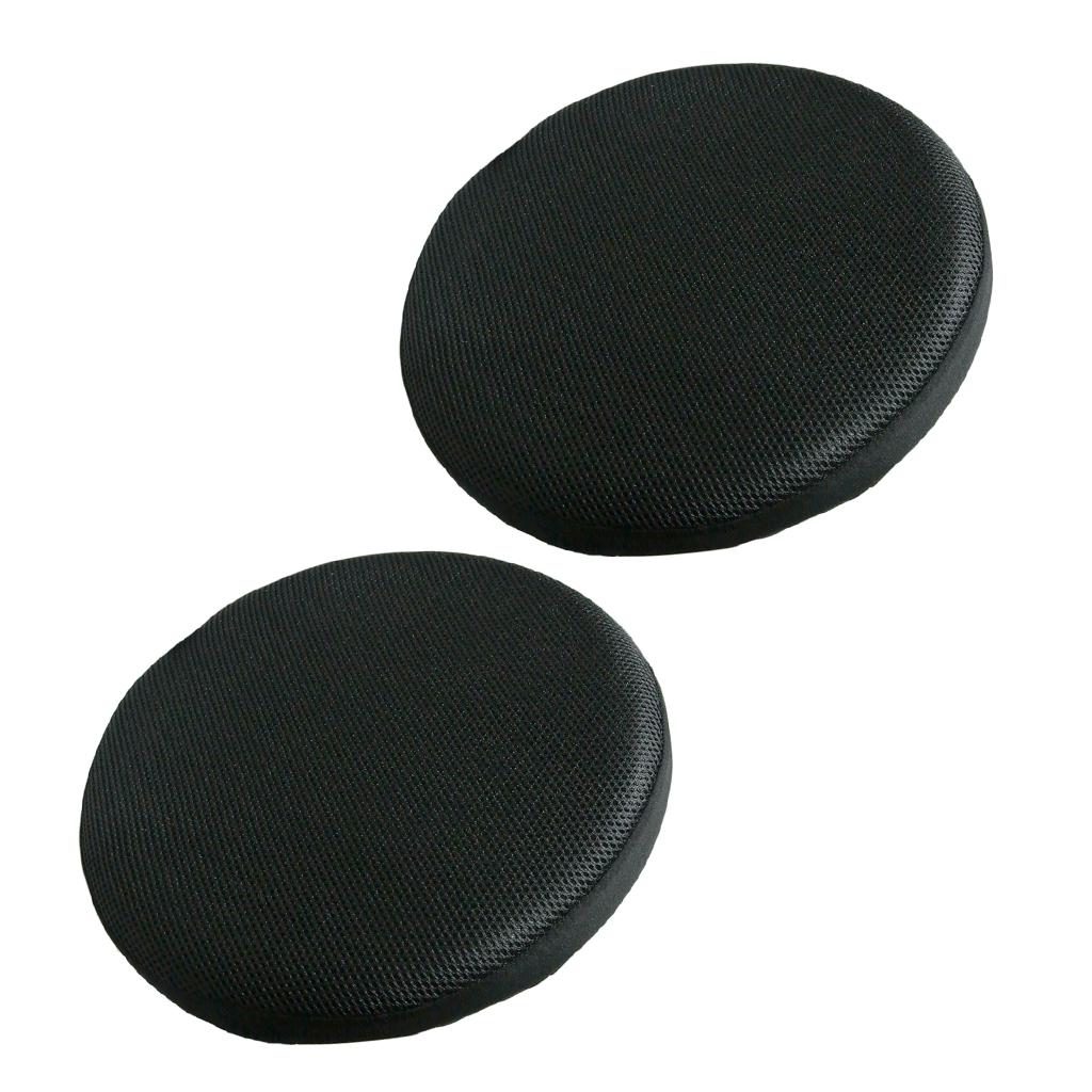 2 x Bar Stool Covers Round Chair Seat Cover Sleeve Protector Black 40cm