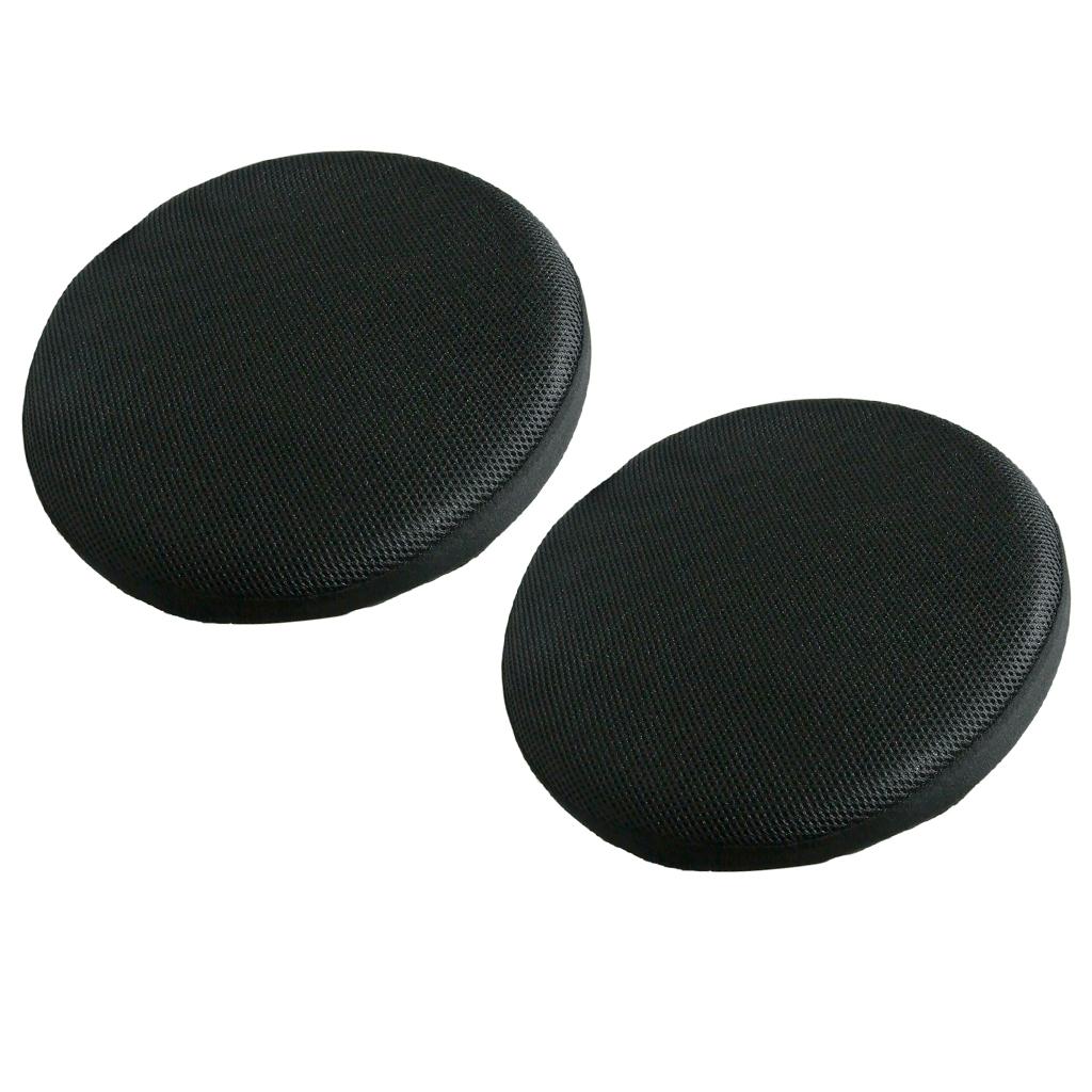 2 x Bar Stool Covers Round Chair Seat Cover Sleeve Protector Black 40cm