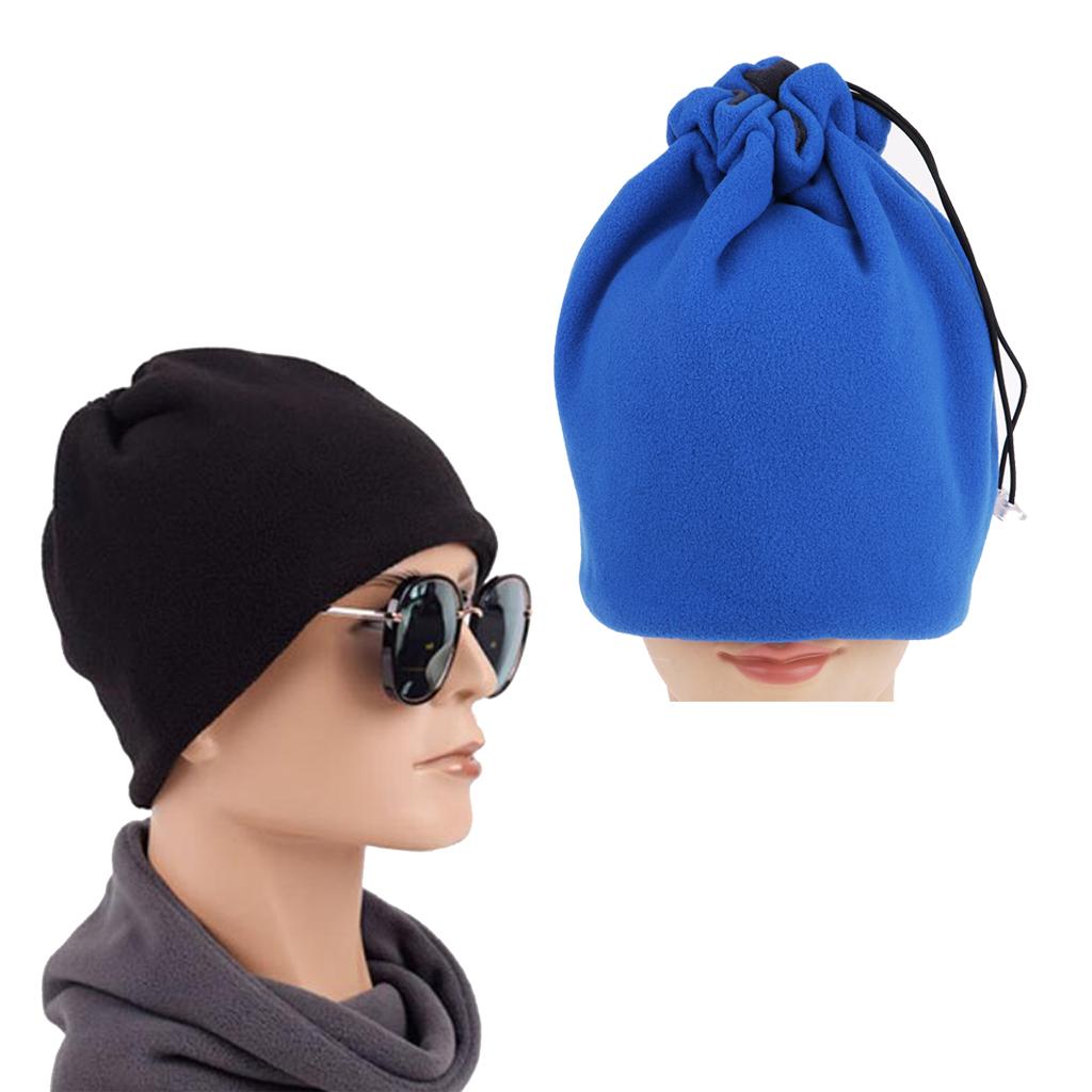 2Pcs Polar Fleece Tube Scarf Bandana Head Mask Cap Neck Snood Beanie