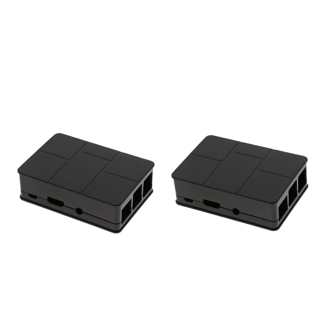 2x ABS Protective Case Box Shell with Mounting Screw for Raspberry Pi 3 B