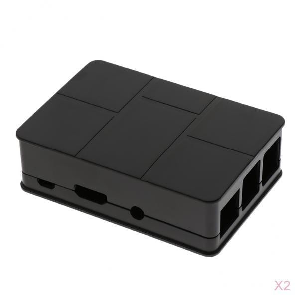 2x ABS Protective Case Box Shell with Mounting Screw for Raspberry Pi 3 B
