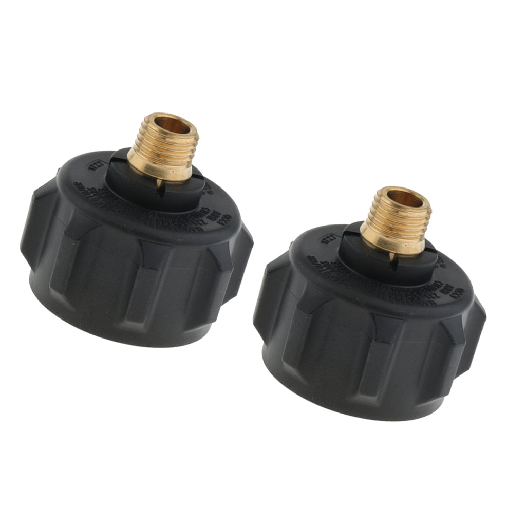2pcs QCC1 Propane Adapter Gas Regulator Valve Fitting with Acme Nut 1/4'' M