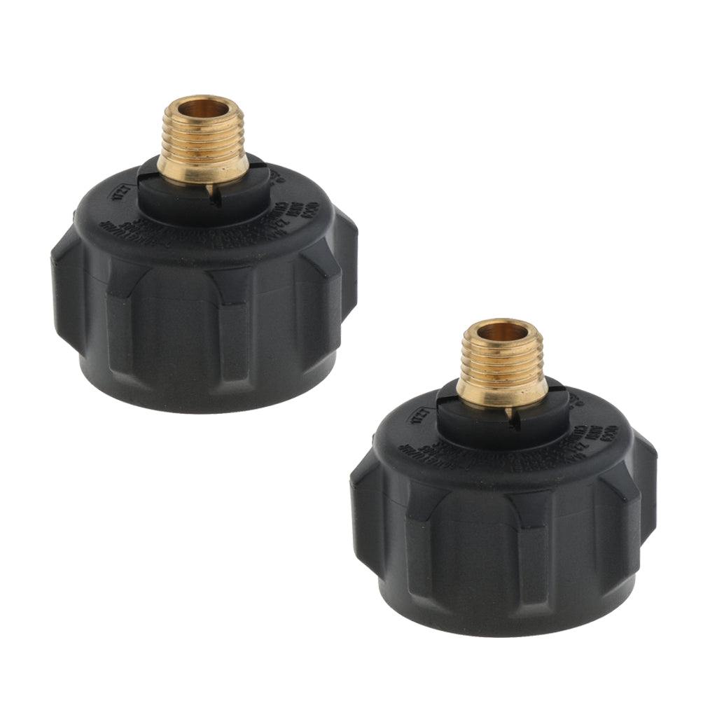 2pcs QCC1 Propane Adapter Gas Regulator Valve Fitting with Acme Nut 1/4'' M