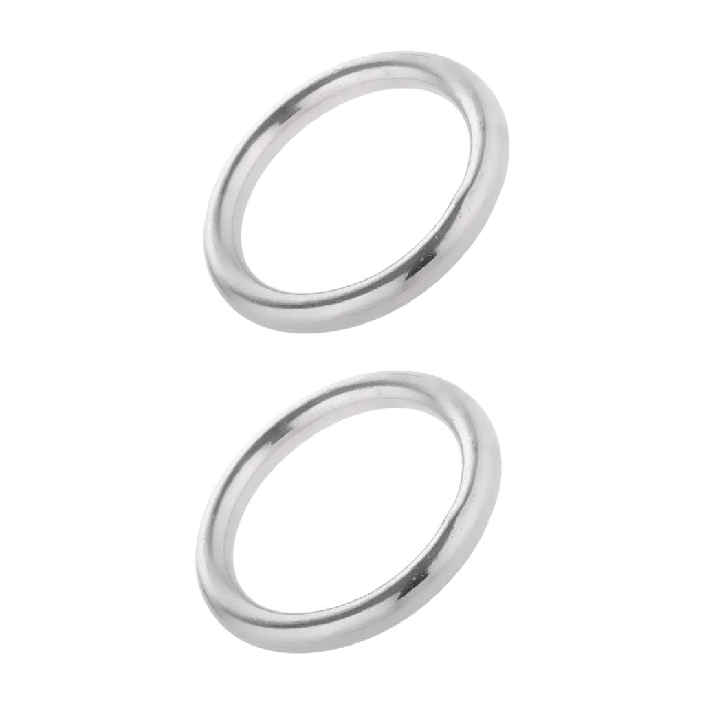 2pcs of Smooth Welded Polished Boat Marine Stainless Steel O Ring