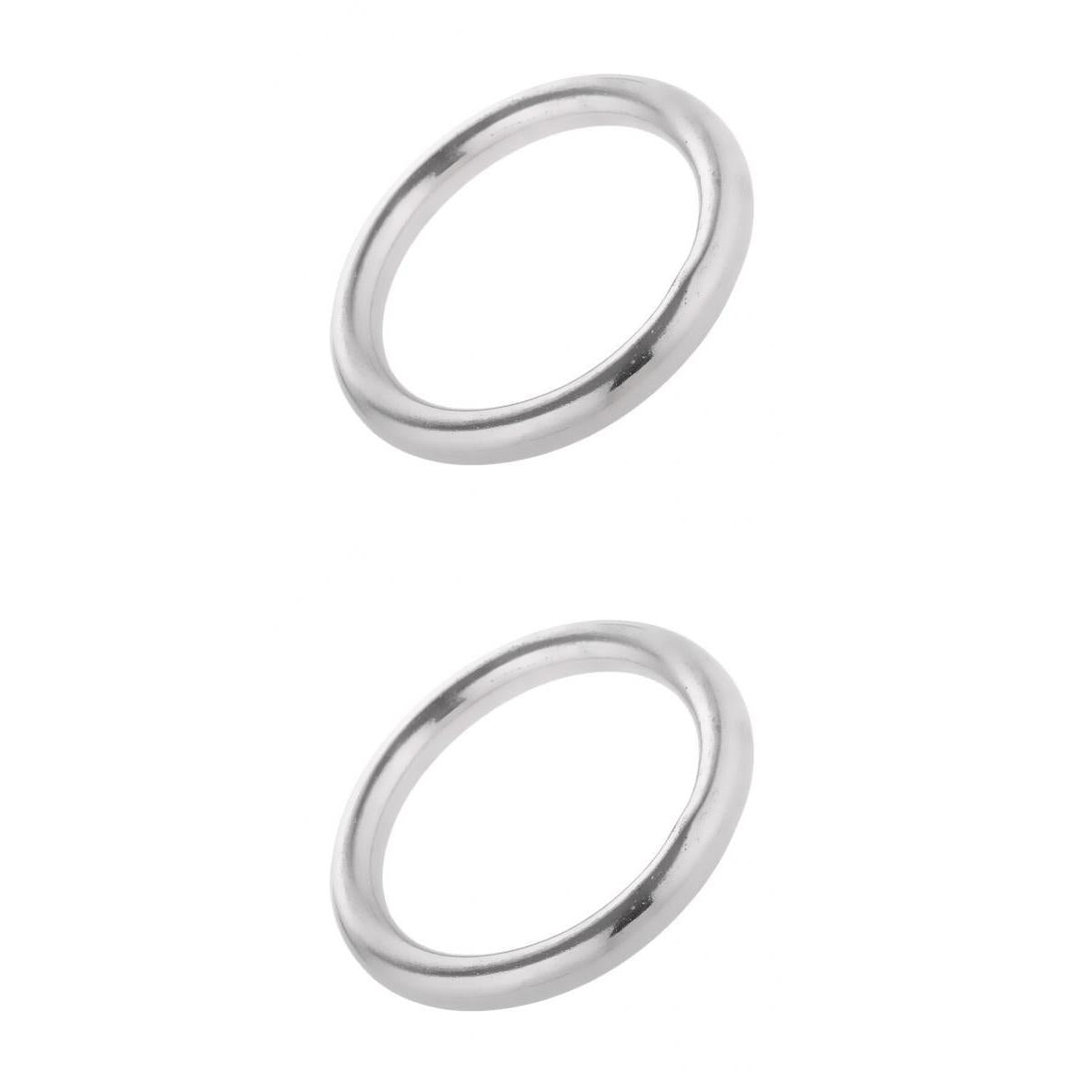 2pcs of Smooth Welded Polished Boat Marine Stainless Steel O Ring