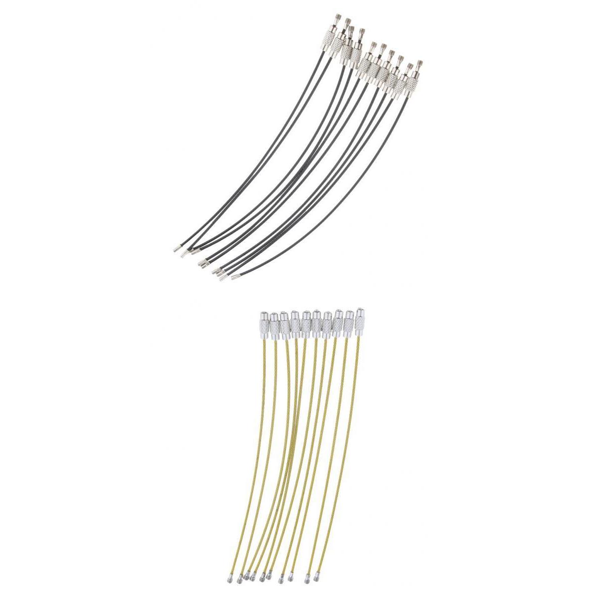 20Pcs Cable Wire Loop Luggage Tag Loops Stainless Steel Wire Straps