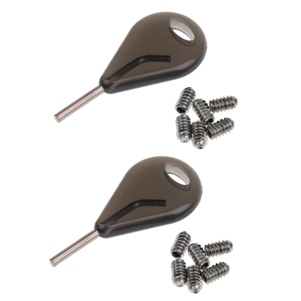 12 Pieces Fin Grub Screws + Key Set for Surfboard Fin Surfing Surf Accessory