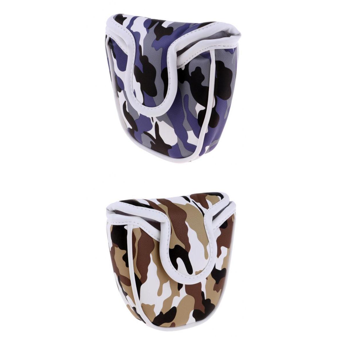 2Pcs Multi-function Golf Mallet Putter Head Cover Headcover Protector Bag