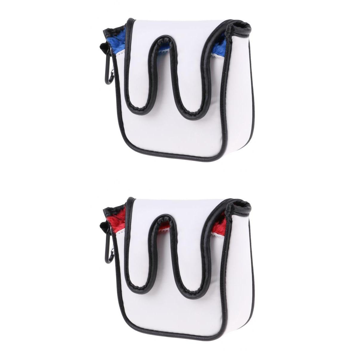 2Pcs Premium Square Golf Mallet Putter Head Cover Club Protector Headcover