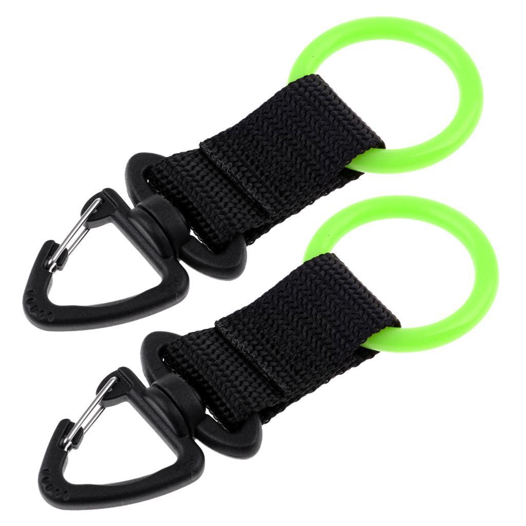 2Pcs Scuba Diving Webbing Regulator Octopus Mouthpiece Holder Retainer Green