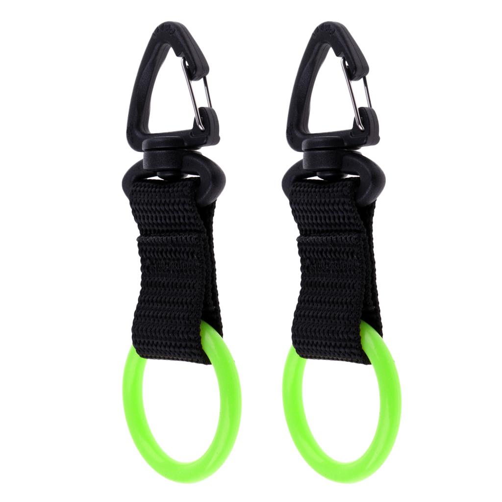 2Pcs Scuba Diving Webbing Regulator Octopus Mouthpiece Holder Retainer Green