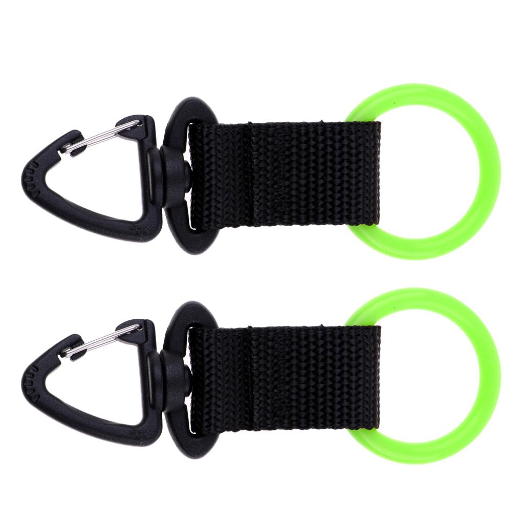 2Pcs Scuba Diving Webbing Regulator Octopus Mouthpiece Holder Retainer Green